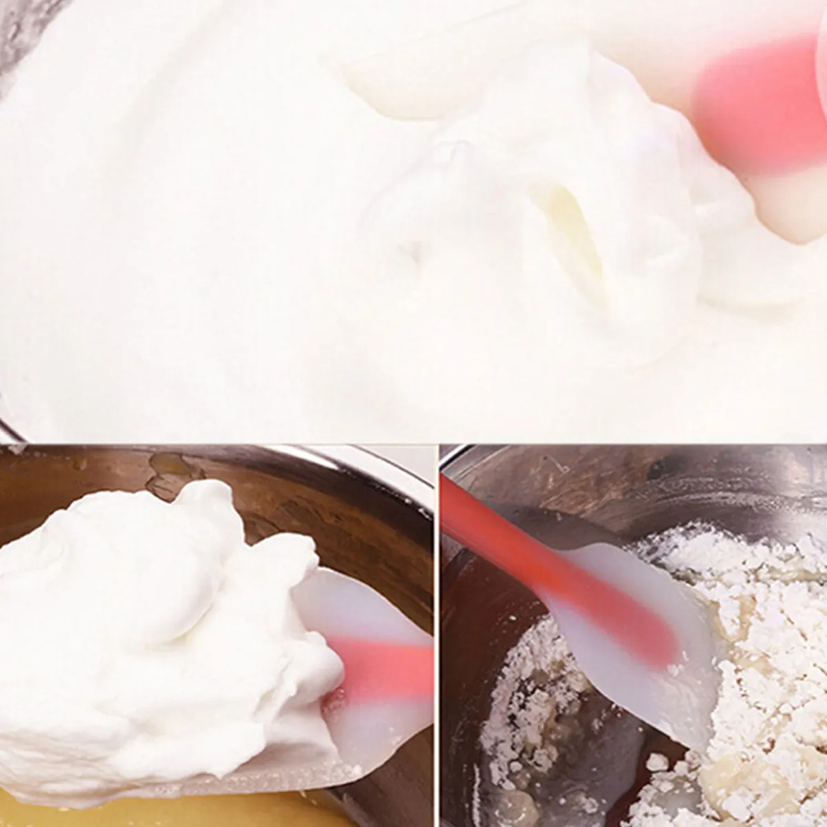 

6Pcs Silicone Spatula Heat Resistant Kitchen Scraper Set Small Size Flexible Spatulas Dishwasher Oven Safe Silicone Scraper Set