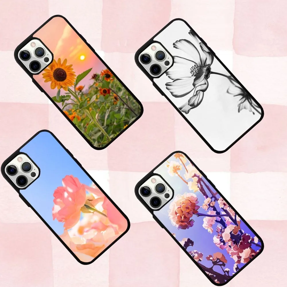 

Beautiful Flower Phone Case For IPhone 16,se4,15,Pro,Max,Case 14,Plus,13,12,11 Magesafe Magnetic Wireless Charge Cover