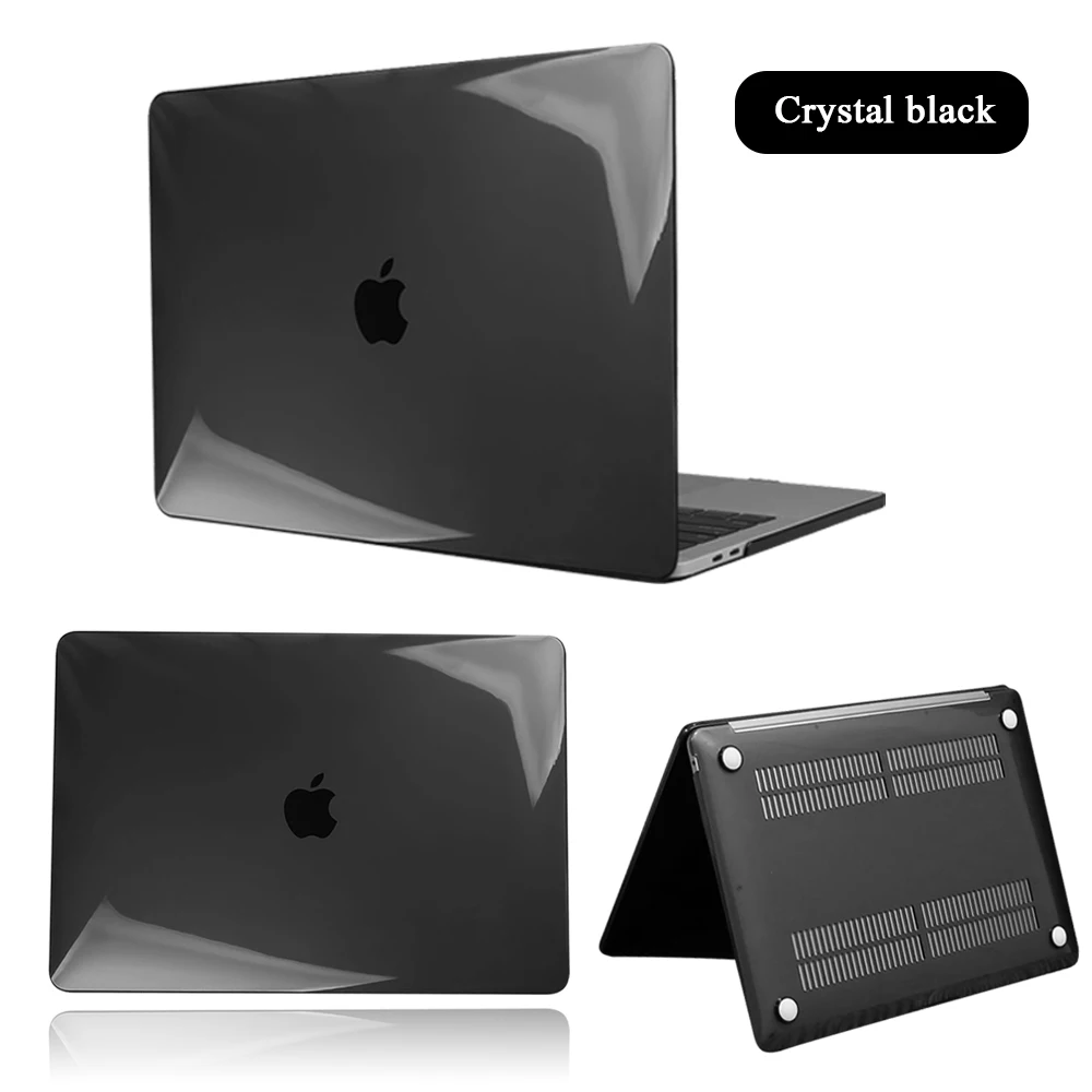 

Laptop Case for Apple Macbook Air 13 A2337/Chip 11 12 13 15 Inch for Pro 15/Pro 13 A2338 A2289 A2179 Crystal Black Hard Shell