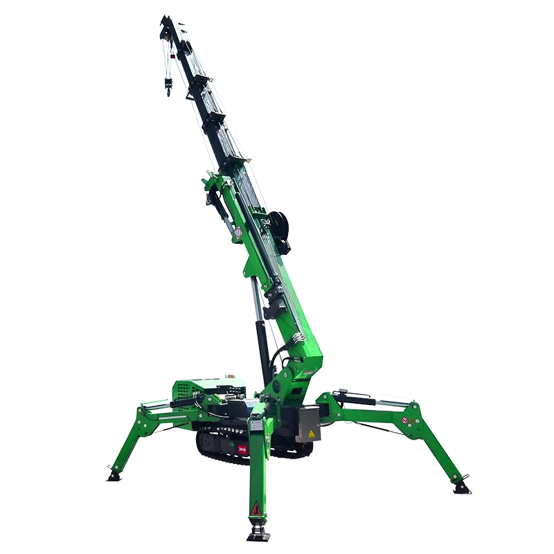 Compact 3T and Rugged 12T Spider Crane Crawler Lift for Indoor Finishing or Heavy Duty Port Logistics Operations