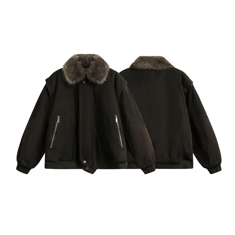 Men's Thickened Splicing Multi-Zipper White Duck Down Jackets Men's 2025 Winter Tooling Down Coats Male Handsome Chic Down Coats