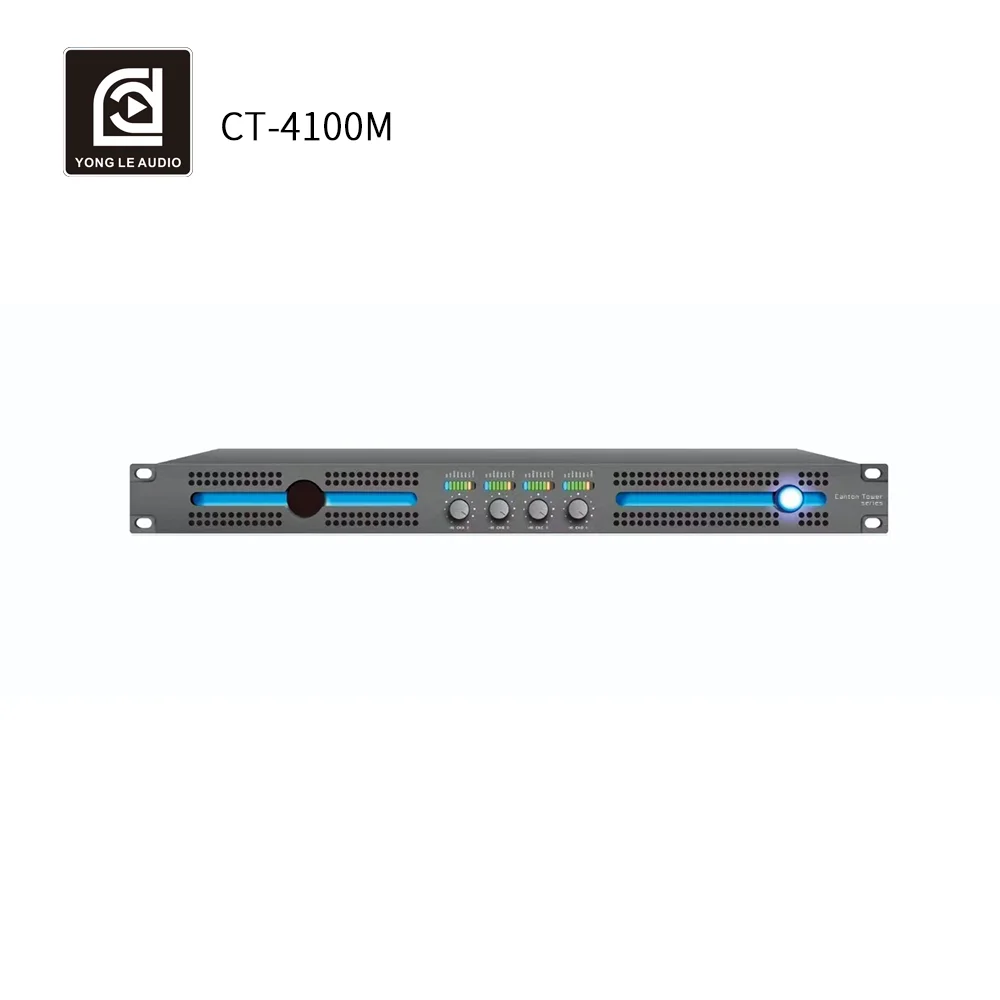 

Factory Professional Karaoke Power Amplifier 4-Channel 1U 1000W Stereo Sound Class-D 8ohm Impedance Metal Shell Passive