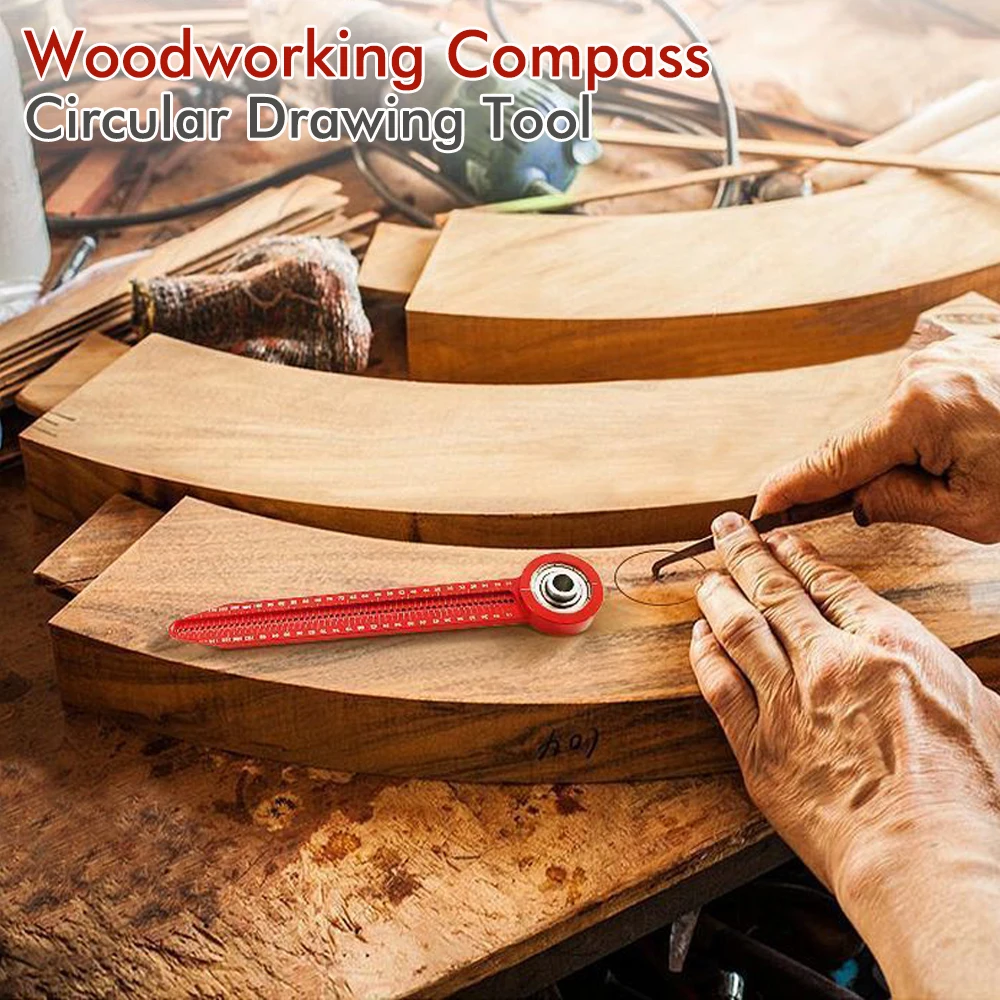 Woodworking Drawing Compass Circular Drawing Tool Hole Ruler High Precision Woodworking Scribe Gauges Marking Measurement Tool