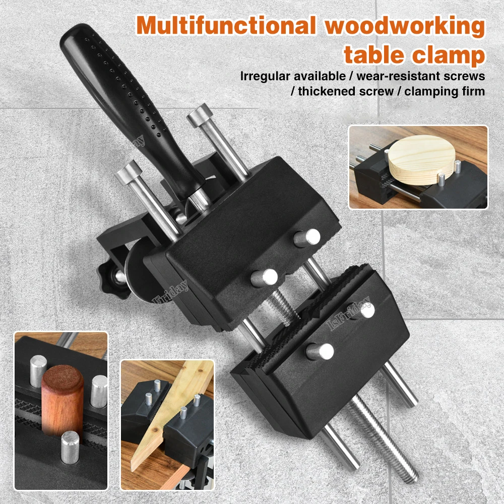Imagem -02 - Woodworking Bench Vice Pequeno Multi Ângulo Flat Nose Alicçadores Braçadeira de Mesa Braçadeira de Bancada Doméstico