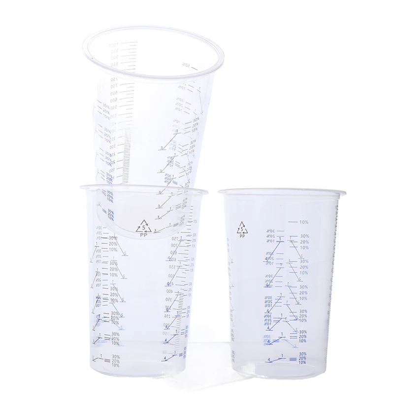 Picture 4: 10Pcs Paint Mixing Calibrated Cup Plastic Paint Mixing Cups 1000Ml Mixing Pots For Accurate Mixing Of Paints And Liquids
