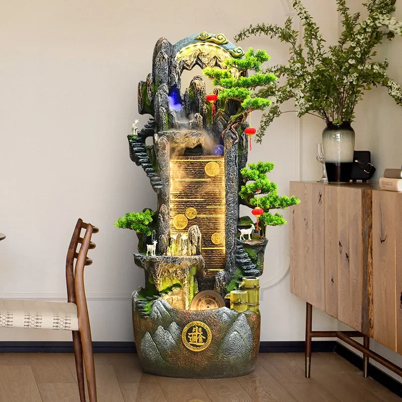 New Chinese rockery, flowing water fountain lucky ornament, living room circulating water landing opening gift