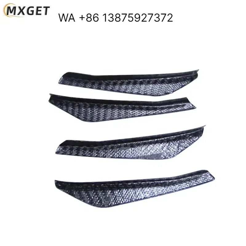 Wmwmnu for VRS High Quality Carbon Fiber Front Bumper Canards with Clips for R35 2017-2019