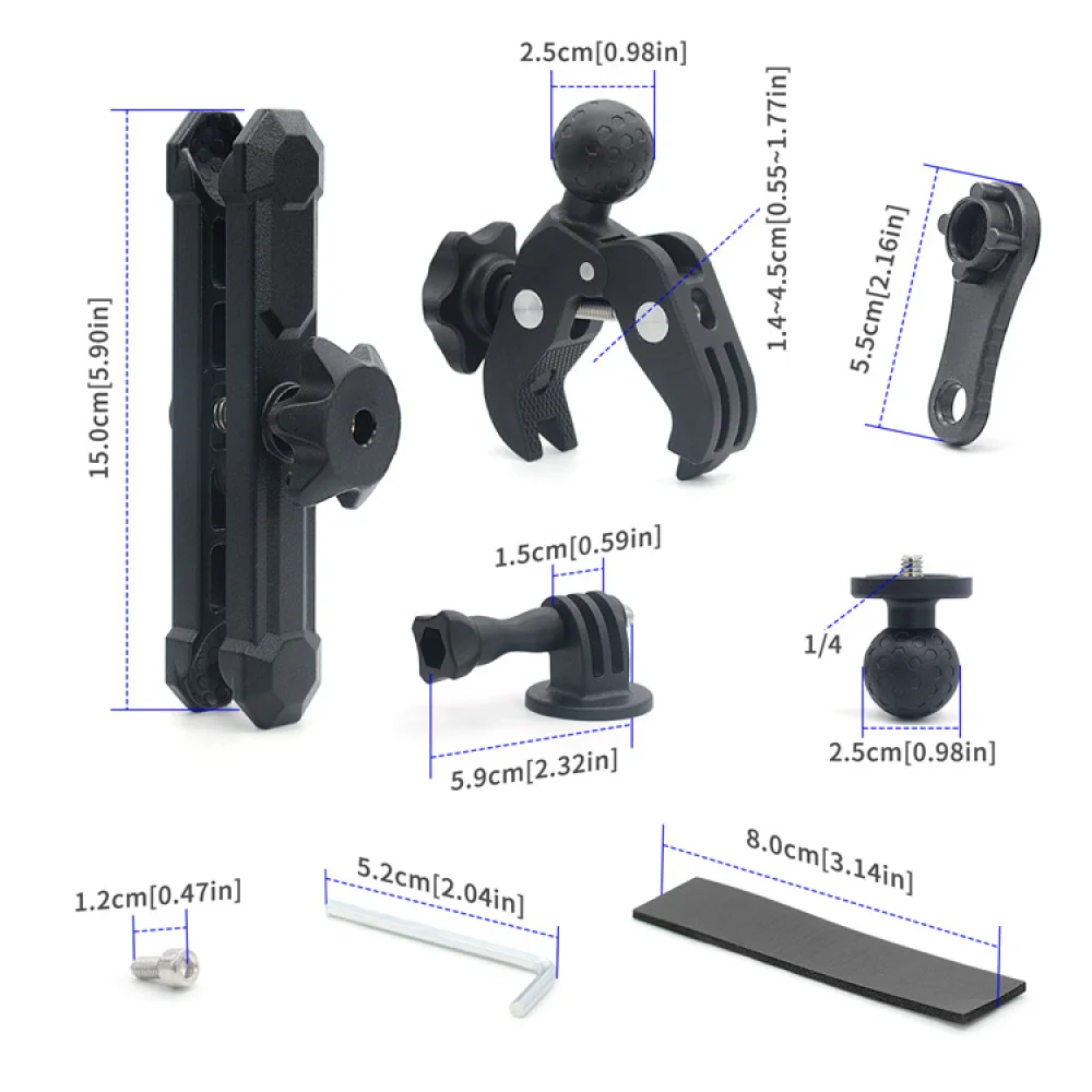 Camera Holder Handlebar Bracket Stand Camera Accessory Outdoor Riding Bicycle Sports Camera Mounting Bracket