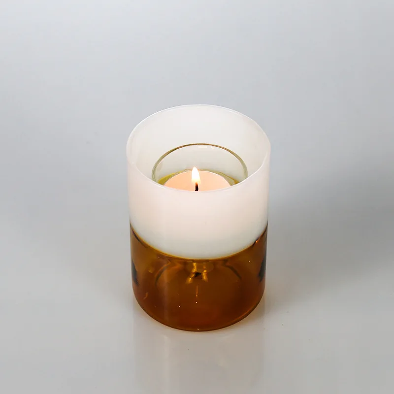 

Free Shipping 8pcs/pack Cup Design Glass Candle Holder Wedding Prop Home Decoration Family Gatherings Candlelit Dinner