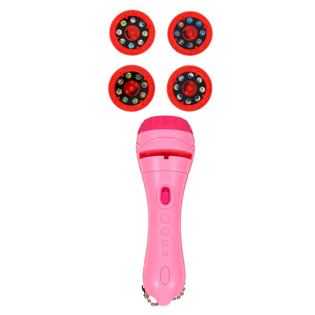 1 pz Torcia per proiezione per bambini Proiettore per diapositive educativo durevole di alta qualità Strumento di apprendimento in età prescolare Luce per dormire per bambini