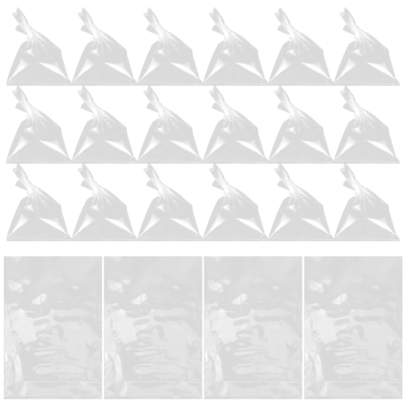 ถุงพลาสติกสำหรับพ่นสีแบบใช้แล้วทิ้ง 100 ชิ้น ใช้งานง่าย ดีไซน์ปากแบน ทำความสะอาดง่าย ความจุขนาดใหญ่