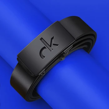 Retro Simple Men's Alloy Automatic Buckle Business Belt With Shorts Belt Accessories Fashion Men's Casual Belt 3
