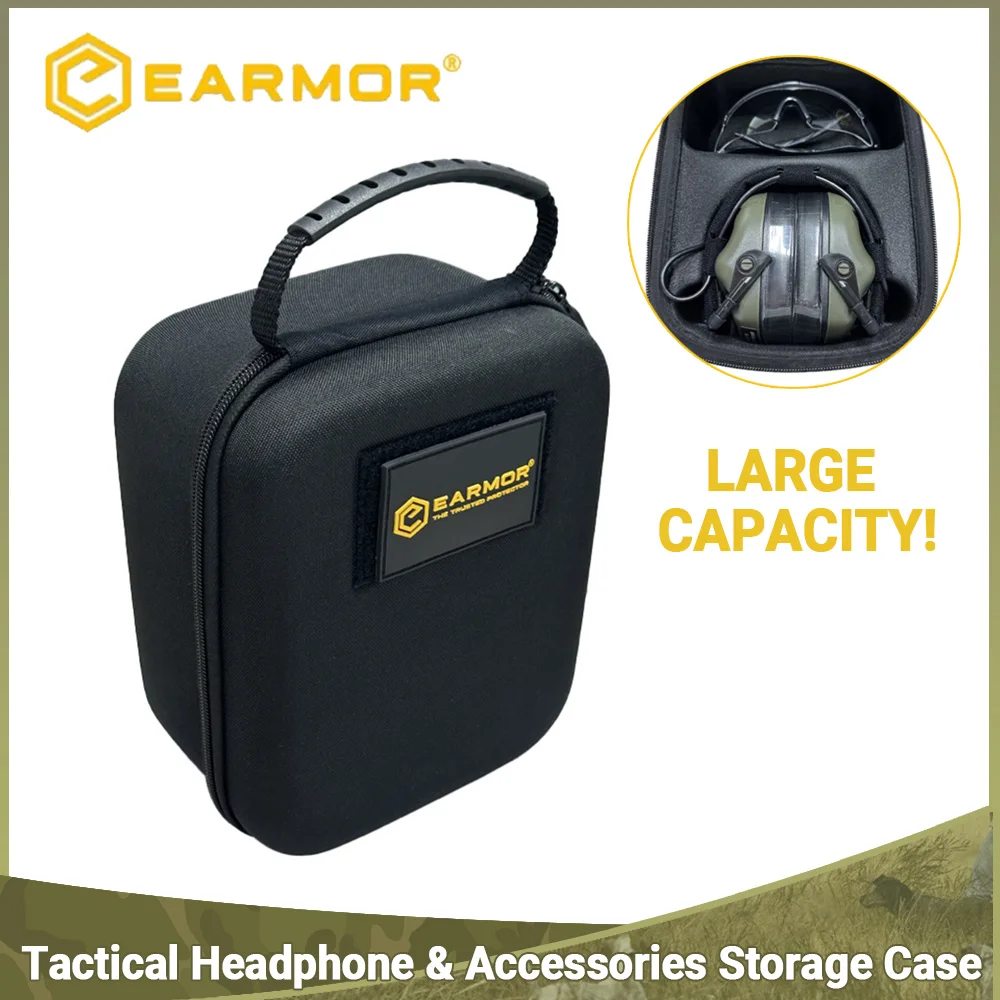 EARMOR Storage Case Box Earmuff Accessories Portable Bag for EARMOR M32/M31/M32H/M31H Foldable Tactical Shooting Headphones