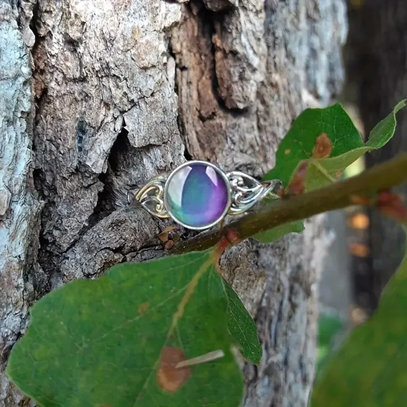 Moon Stone Color Changing Mood Ring, Fashion Jewelry Men\'s Gift