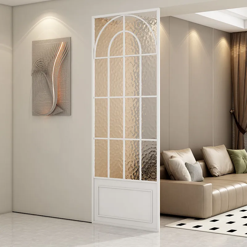 Cream windshield partition screen entrance entrance,indoor decoration false wall washbasin,simple and modern half wall occlusion