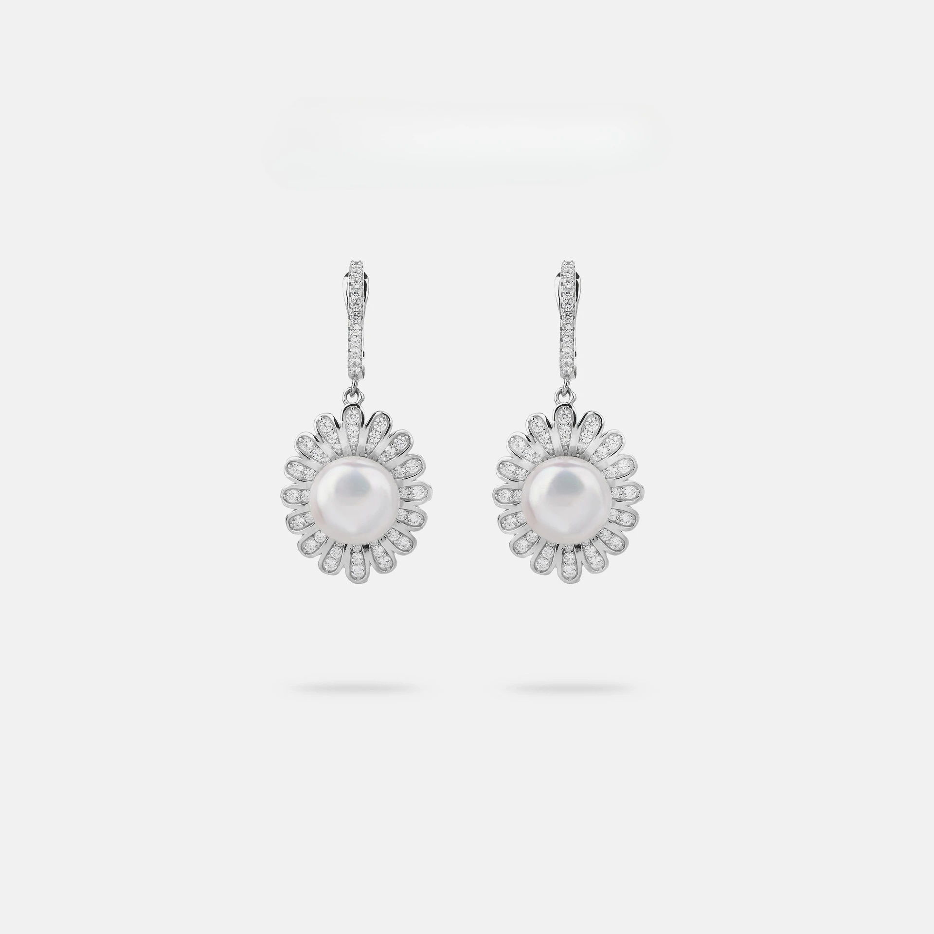 New Natural Pearl Earrings S925 Electroplated European and American Jewelry Pearl Earrings Wedding Jewelry
