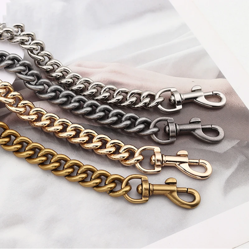 Aluminum chain strap bag silver gold metal chain 13mm Designer Shoulder Bag Chain replacement Accessories Hardware 120cm