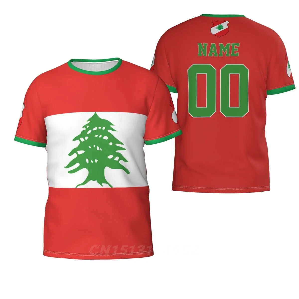 Custom Name Number Lebanon Country Flag T-shirts Clothes T shirt Men Women Tees Tops For Soccer Football Fans Gift US Size