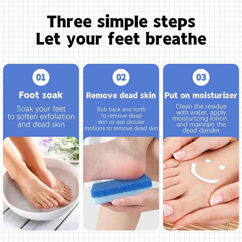 Grinding Stone Reusable Foot Pumice Stone Callus Exfoliate Hard Skin Remove Pedicure Scrubber Foot Care Tool Scrub Manicure