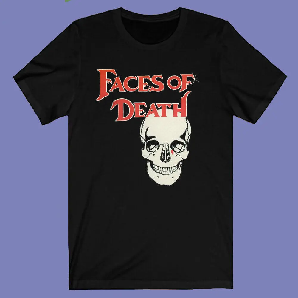 

Faces of Death Classic Horror Movie Men's Black T-shirt Size S-3XL