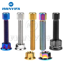 Wanyifa Titanium Bolt M8x47 M10x47 Pitch 1.25mm Chain Adjustment Bolts Nuts Sets Motorcycle Chains Kits