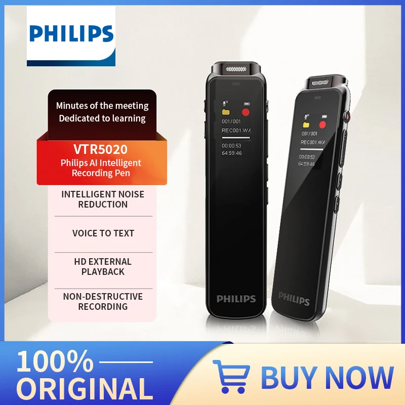 PHILIPS Original OTG Recording Pen Voice Recorder MP3 WAV Sound Recorder 16G 32G VTR5020