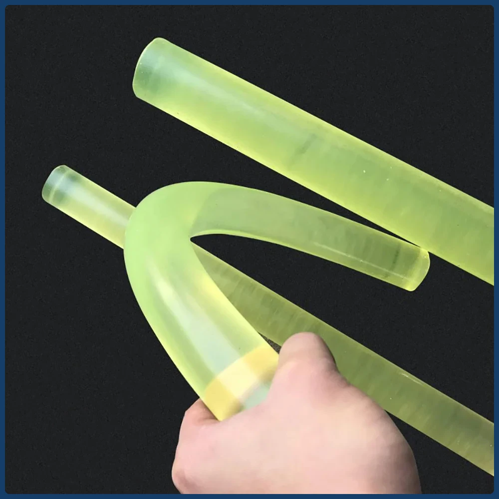 

Diameter 20mm-40mm PU Nylon Rods Yellow Elastic Polyurethane Round Rod Abrasion And Pressure Resistant Length 500mm