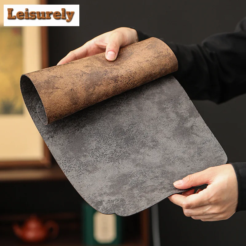 

Imitation Leather Rectangular Tea Table Mats Creative Waterproof Drink Coaster Dinner Table Cloth Mat Tea Ceremony Decoration