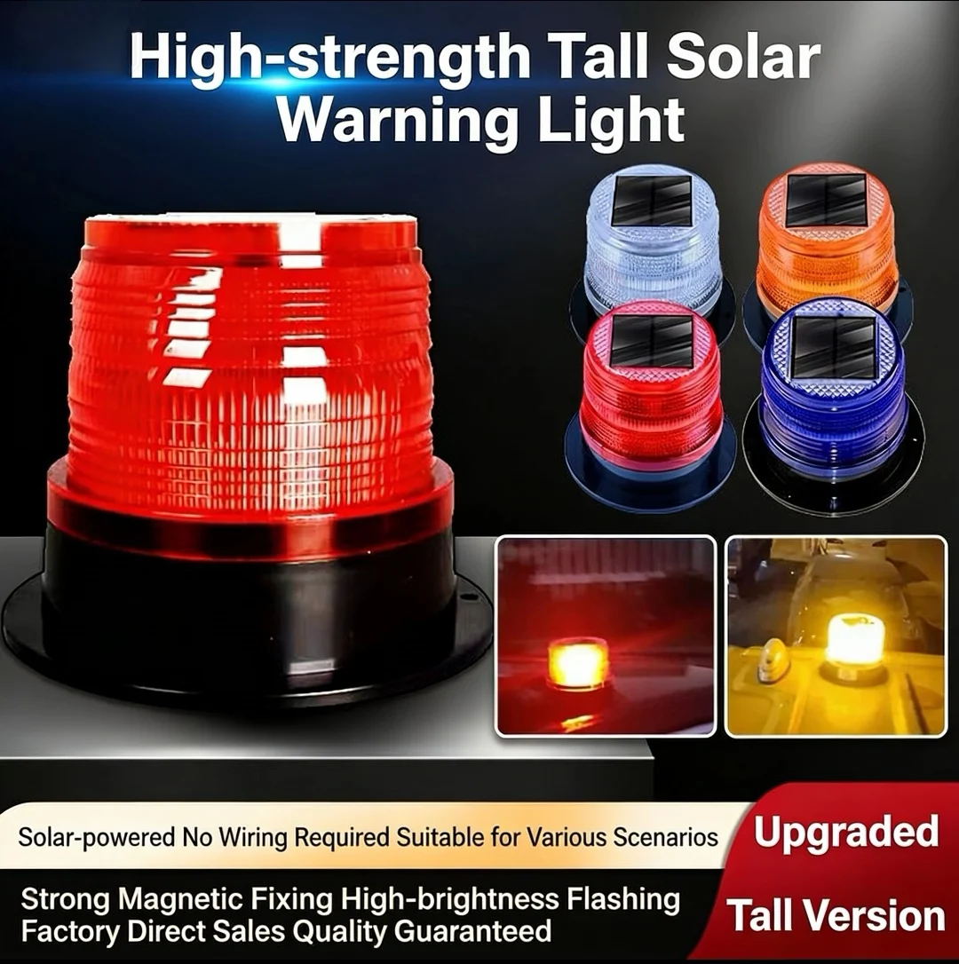 Marine Accessories Solar Magnetic LED Beacon Light |Yacht,Boat&Vehicle Night Warning|Waterproof High Brightness Directional Lamp