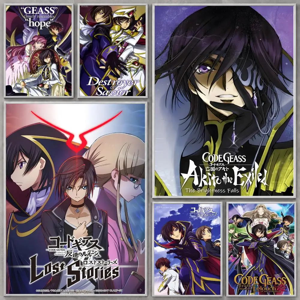 Anime Code Geass Poster canvas wall art print wall painting home decor living room bedroom wall picture