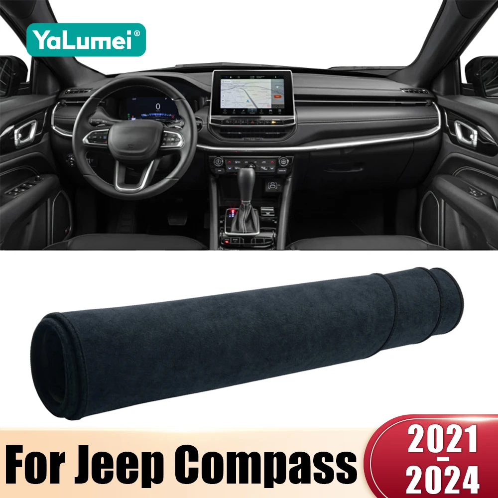 Für Jeep Compass 2021 2022 2023 2024 Auto Dashboard Abdeckung Dash Matte Sonnenschutz Vermeiden Licht Nicht-slip Pad innen Zubehör