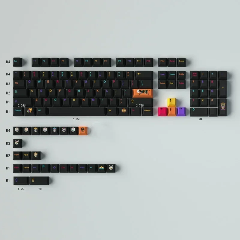 

Gmk Mictlan 129/23 Keys Pbt Keycap Dye-Sub Cherry Profile Keycaps For 61/64/68/75/84/87/96/104/108 Etc Mechanical Keyboard