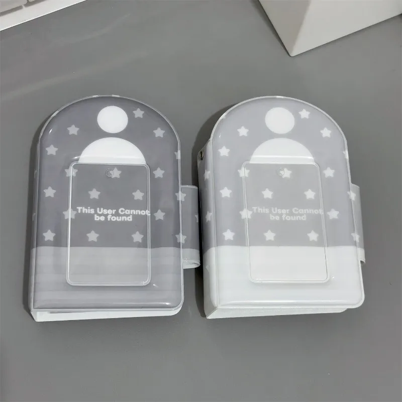 Korean Style Gray Star Card Holder Cute Photo Album 3 Inch Kpop Card Protective Case Photo Display Pendant Photocard Sleeves New