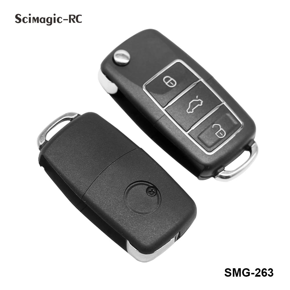 433MHZ Cloning Duplicator Key Fob Distance Remote Control 2 Key Clone Fixed Learning Code For Gate Garage Door Backup Remote Key