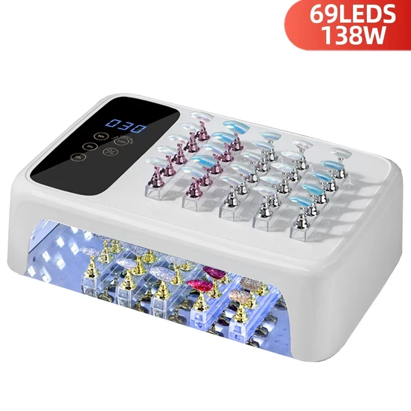 69LEDS UV LED Nail Dryer For Drying Gel Polish Portable Design Nail Lamp With Motion Sensing Professional Manicure Salon Tool