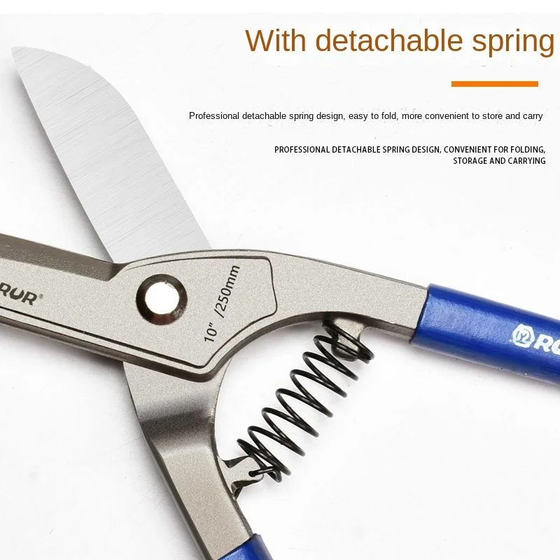 Metal Tin Snip Shear Scissors , 8/10/12 Inches Heavy Duty Pliers Hand Tools Professional Industrial Multipurpose Iron Shears