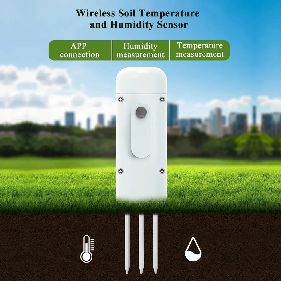 Tuya Zigbee Smart Water Valve Controller Sprinkler Drip Irrigation System and Tuya Zigbee Soil Moisture and Temperature Sensor