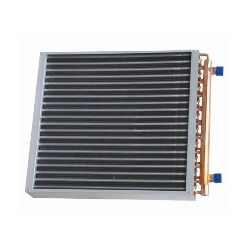 

Newly designed air-to-water heat exchanger with drawings