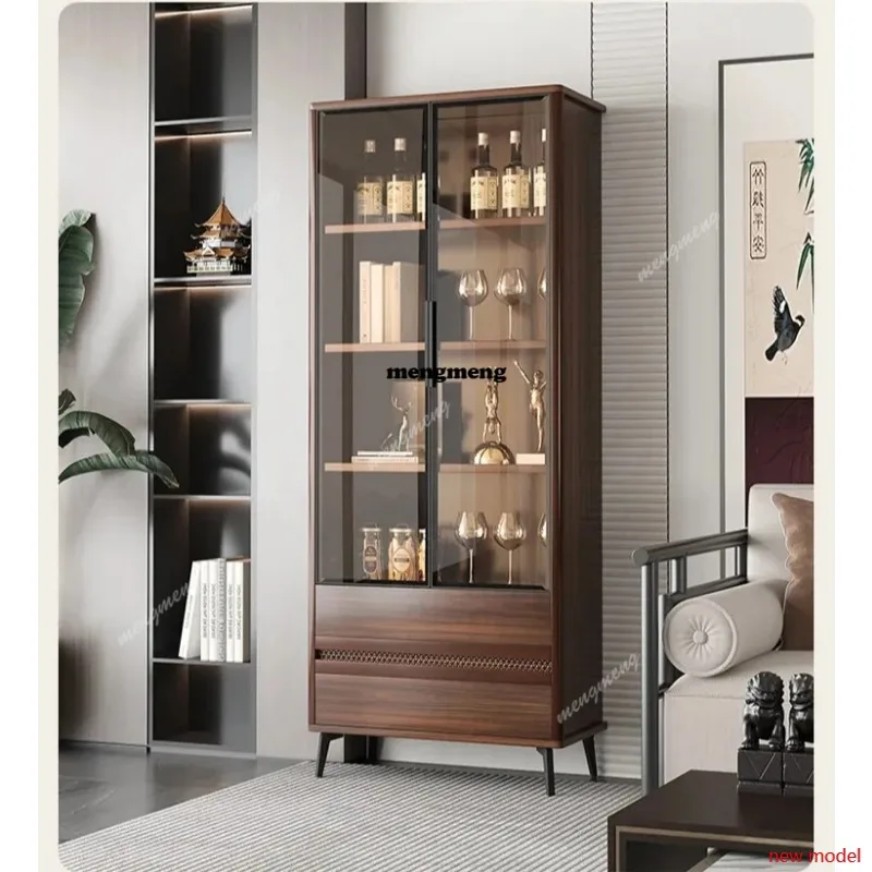 

Glass Atmosphere Wine Cabinet Dining Side Integrated Vertical Wine Cabinet Simple Modern Bar Furniture