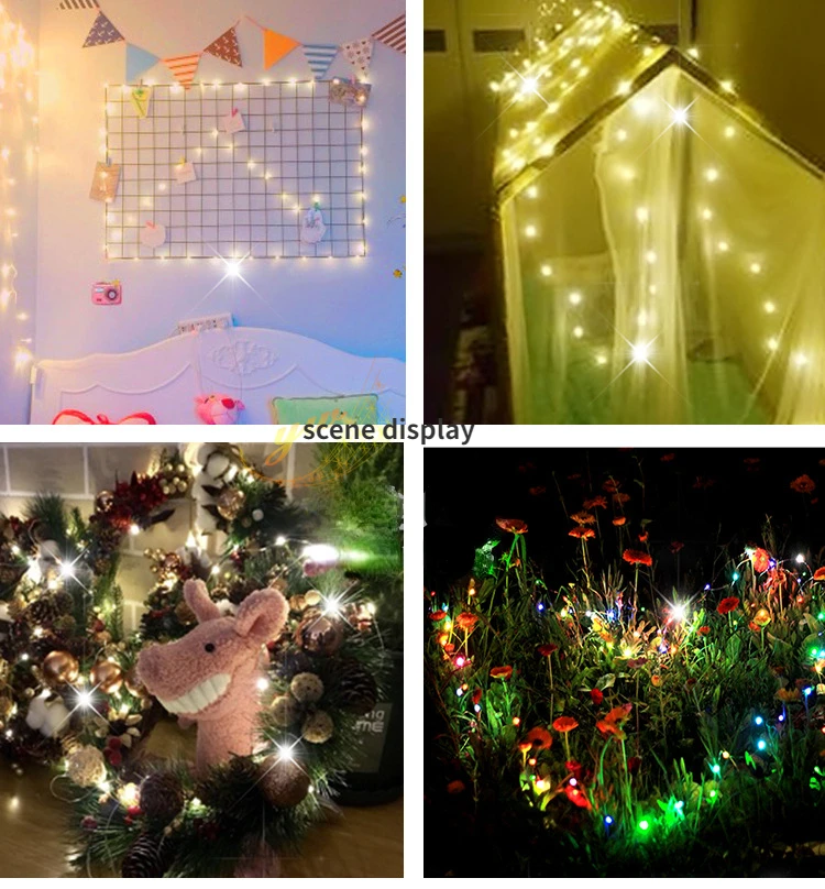 led copper wire light string remote control wedding outdoor Christmas Halloween decorative light string