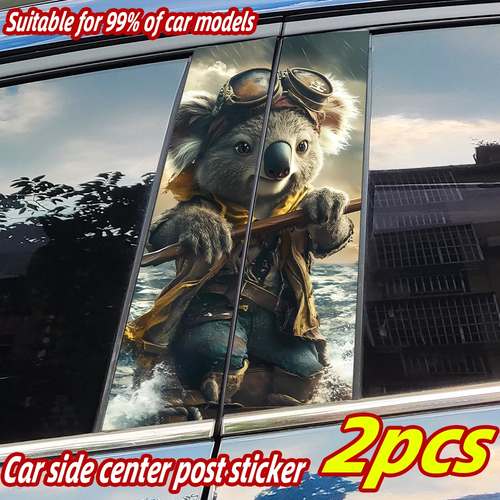 

Koala Car Stickers Animals Auto B Pillar Waterproof Decor Cover Scratches Sunscreen Car Doors Pillar Vinyl Decals Accessories