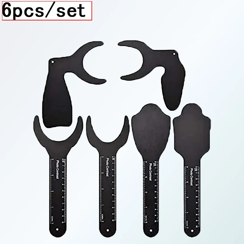 

6Pcs/Set Dental Orthodontic photography background board Tool Dental Photo Contrast Black Background Board Autoclavable