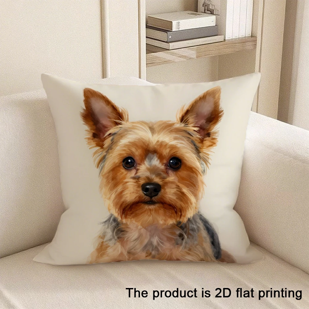 

1pc Cute Pet Printed Pillowcases Sofa cushion cover home bedroom room decoration
