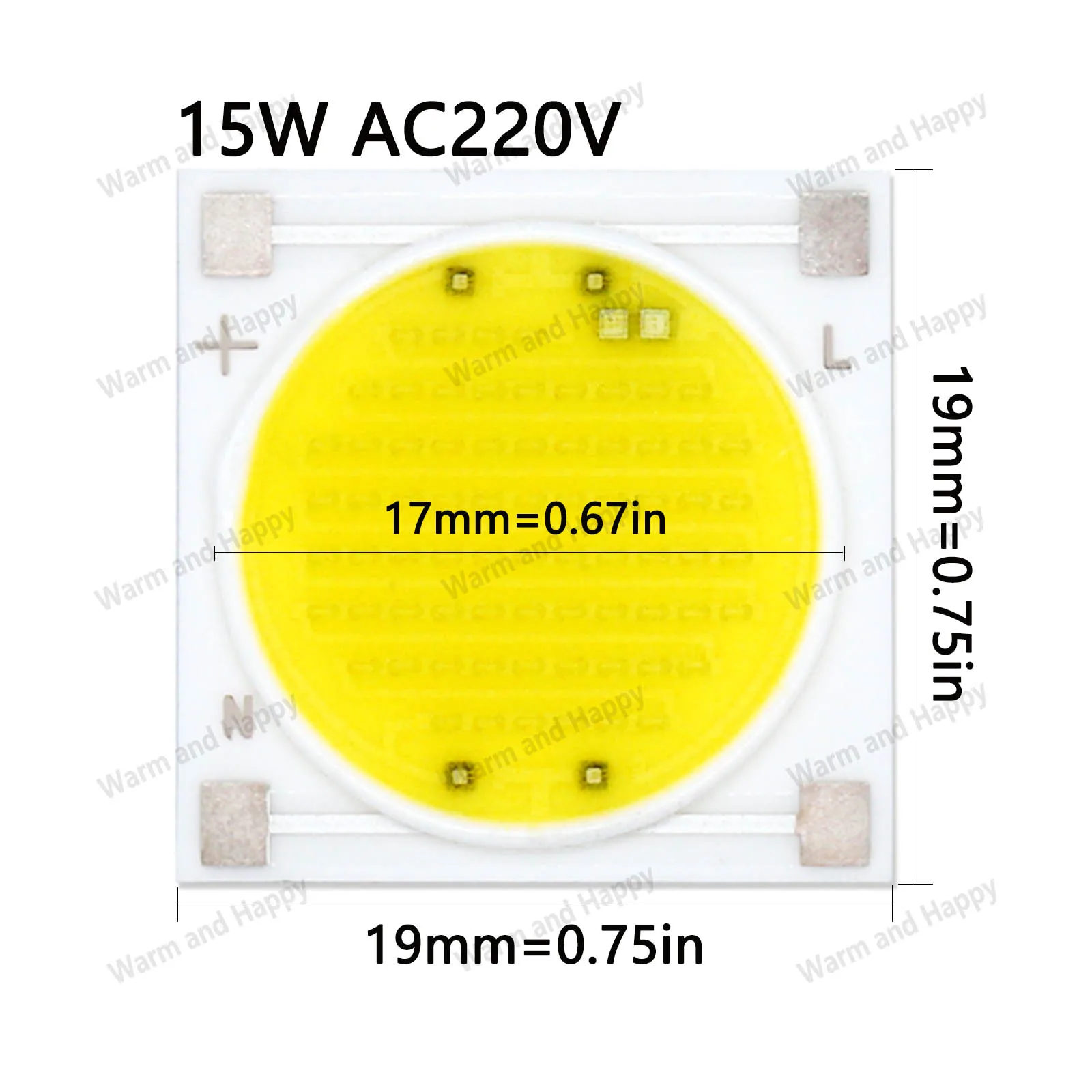 Imagem -04 - Chip ic Inteligente para Projector ao ar Livre Lâmpadas Led Cob Lâmpada Branca Quente Boa Qualidade Novo ac 220v 12w 15w 20w 30w 50w