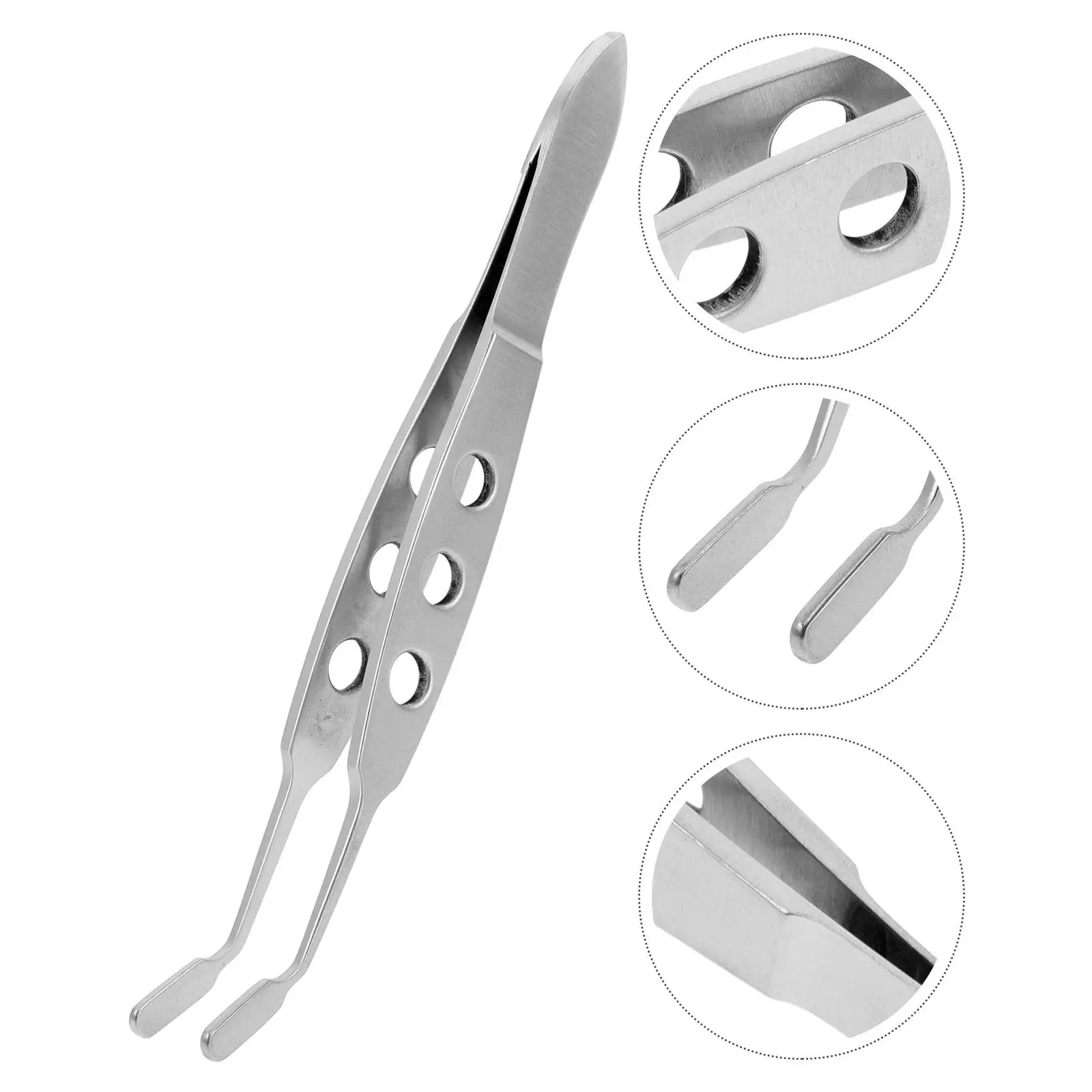 Stainless Steel Meibomian Gland Eyelid Tweezers Smooth Edge Safe Eyelid Care Tool Professional Gland Massage for Dry Eyes