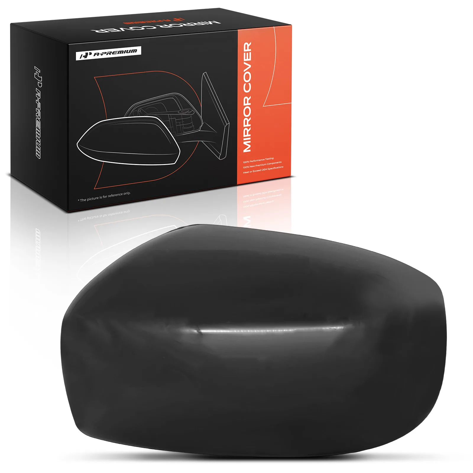 A-Premium Passenger Side Mirror Cover Cap Textured Black for Mitsubishi Mirage 2014-2015