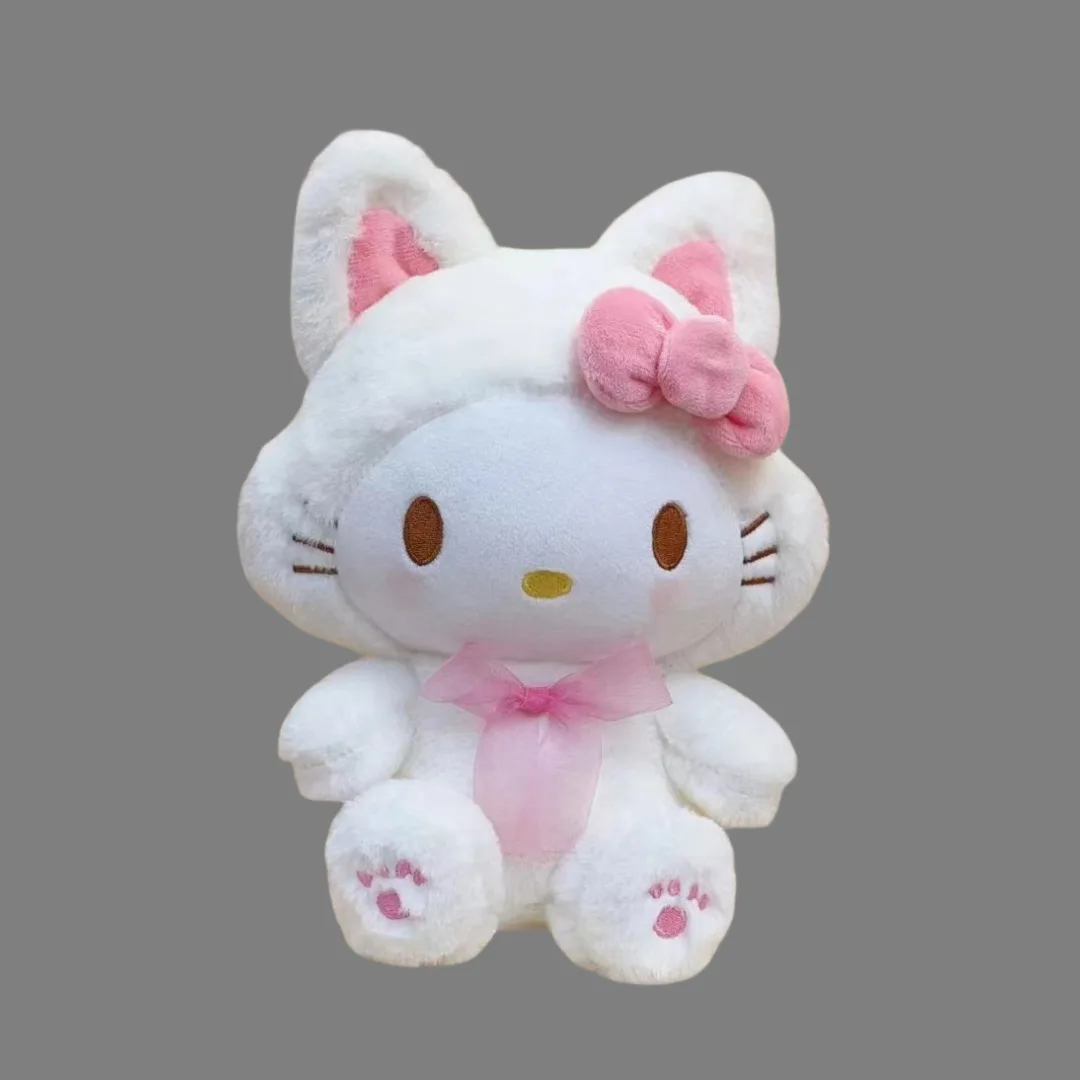 20cm Kawaii Hello Kitty Sanrio Kuromi Cinnamoroll Plush Toy Cartoon Cute Anime Children's Doll for Girls Birthday Gifts Toys