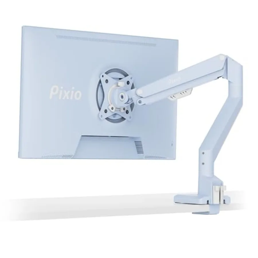

Office desk mount for 32-inch monitors, aluminum alloy, black, supports up to 19.8lbs with VESA compatibility and integrated ca