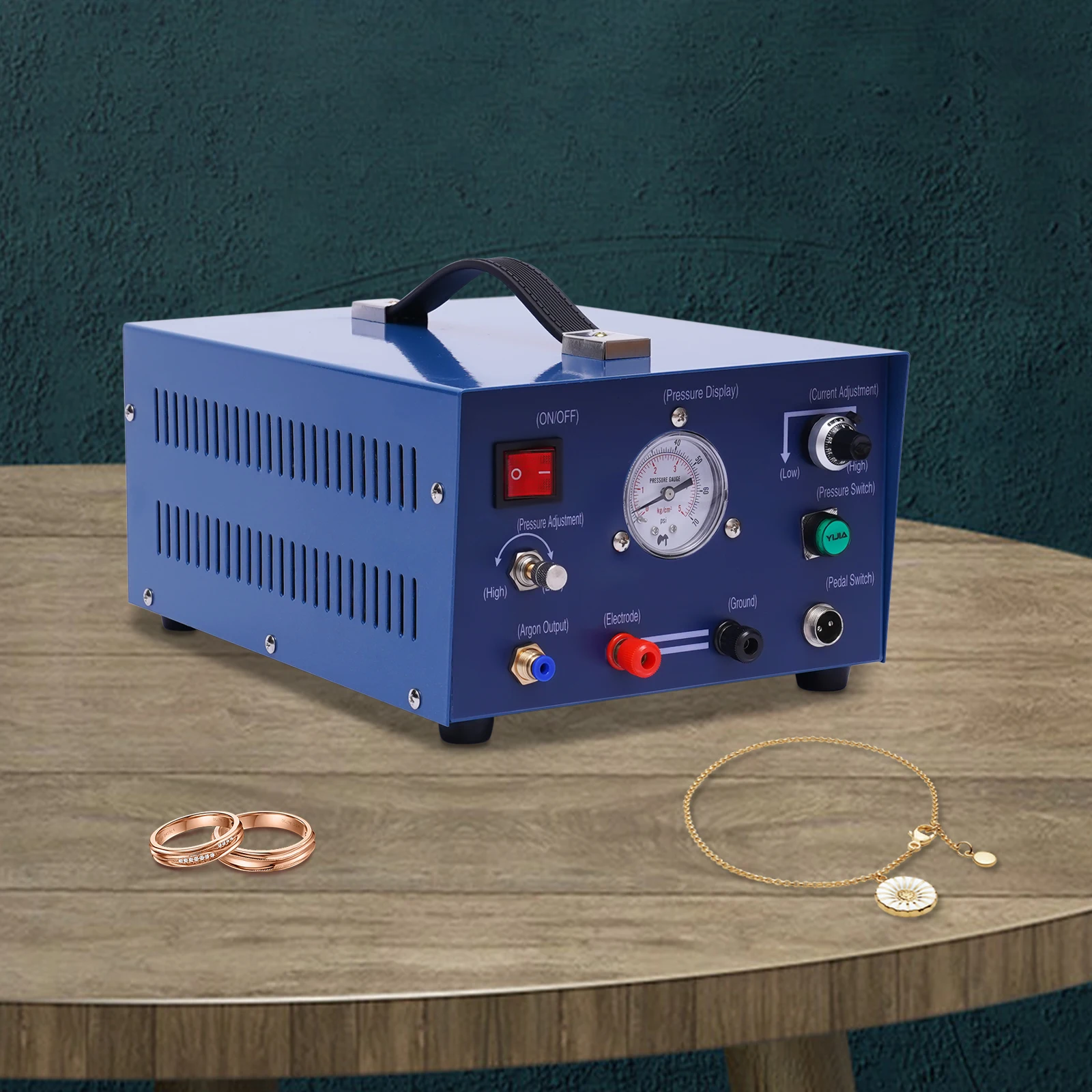 

Electric Sparking Pulse Welding Machine, Jewelry Tool, Spot Welder with Foot Pedal for Gold,Silver, 800W, 0.5-80A