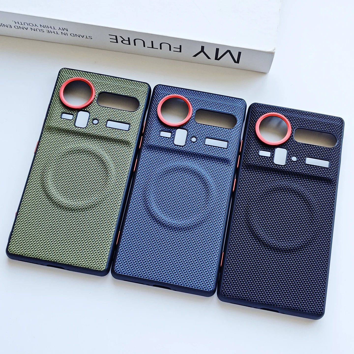 

Case For ZTE Nubia Z80 Ultra Simple Magnetic Nylon Textured Lens Protector Cover For Nubia Z 80 Ultra Shockproof Bumper Funda